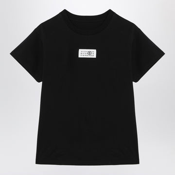 MM6 Maison Margiela Black T-shirt with Numeric Signature
