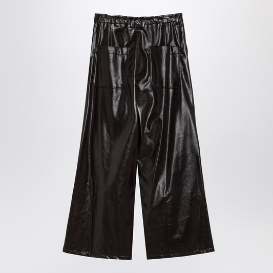 MM6 Maison Margiela Shiny burgundy wide trousers