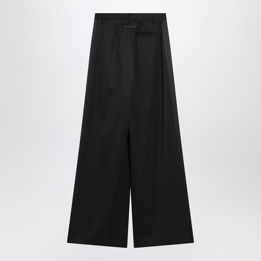 MM6 Maison Margiela Black satin palazzo pants
