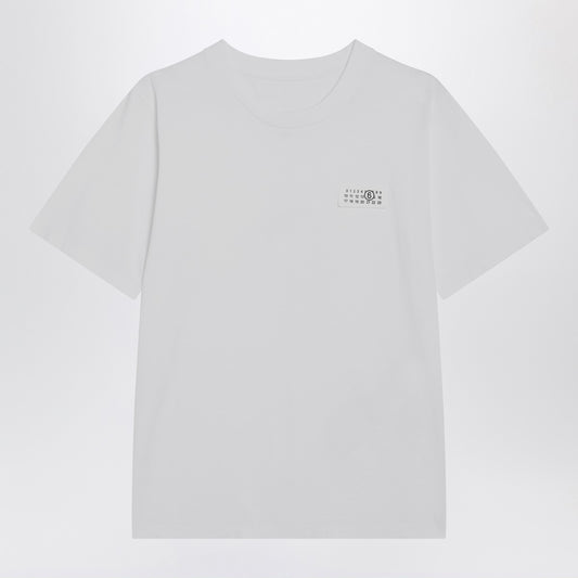 MM6 Maison Margiela White T-shirt with Numeric patch