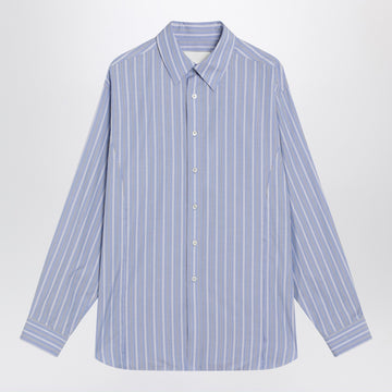 Maison Margiela Light blue striped cotton shirt