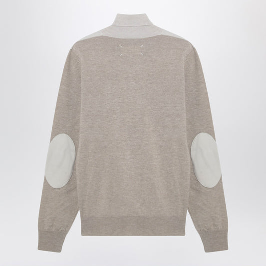 Maison Margiela Two-tone wool turtleneck sweater