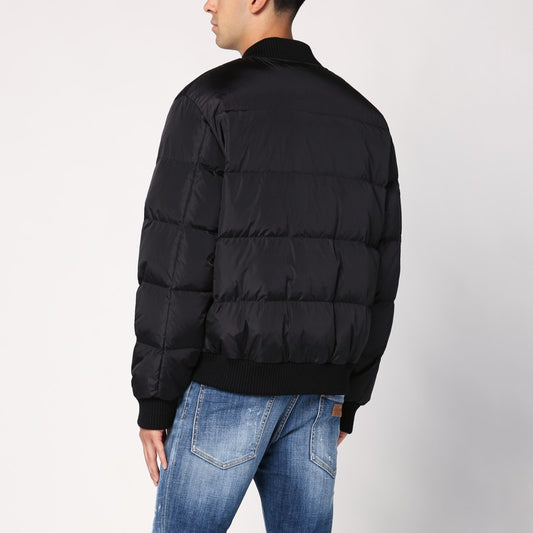 Dsquared2 Black nylon Puffer bomber jacket
