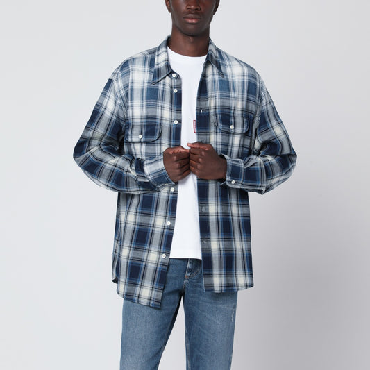 Dsquared2 Blue/white check patterned shirt