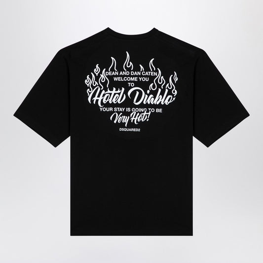 Dsquared2 Black cotton crew-neck T-shirt