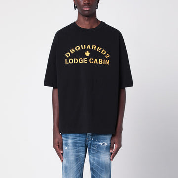 Dsquared2 Black cotton T-shirt with logo