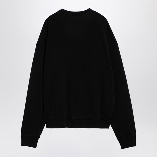 Dsquared2 Black cotton crew-neck sweatshirt with logo