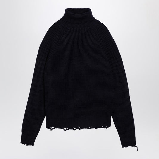 Dsquared2 Navy blue turtleneck sweater in wool