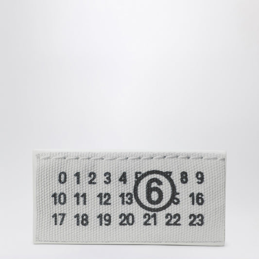 MM6 Maison Margiela White fabric clutch numeric