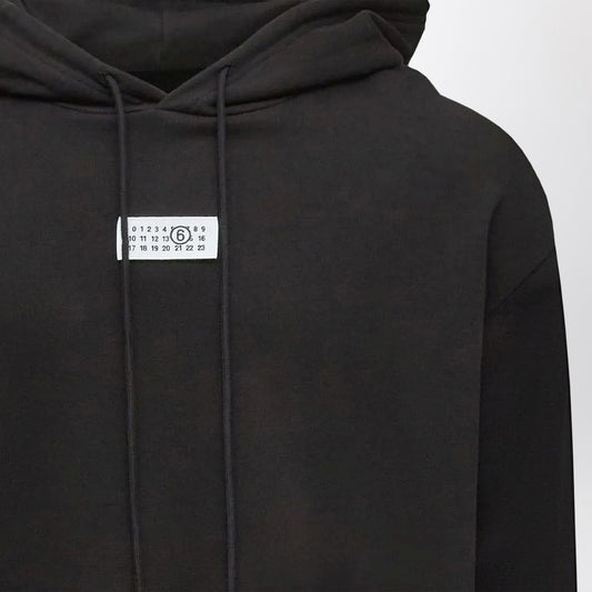 MM6 Maison Margiela Black Numeric cotton hoodie