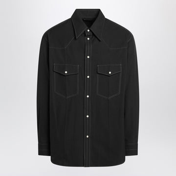 LEMAIRE Black Western cotton shirt
