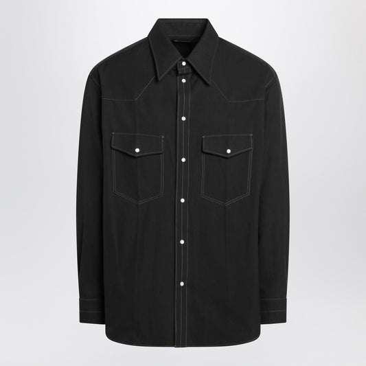 LEMAIRE Black Western cotton shirt