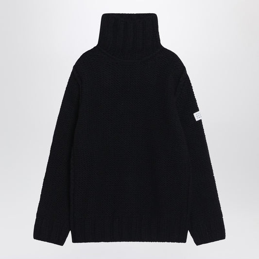 MM6 Maison Margiela Black wool turtleneck sweater
