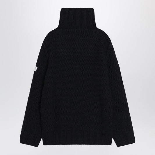 MM6 Maison Margiela Black wool turtleneck sweater