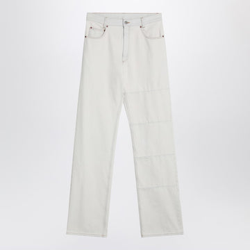 MM6 Maison Margiela White jeans with patches
