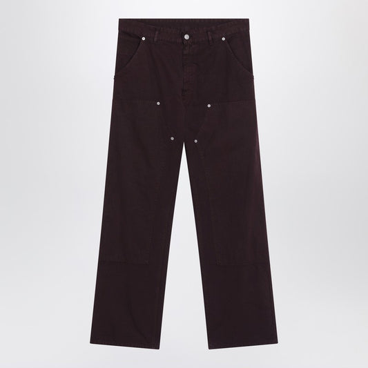 MM6 Maison Margiela Burgundy cotton trousers