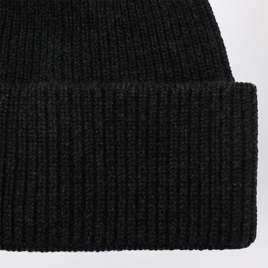 Destin Anthracite wool and cashmere beanie