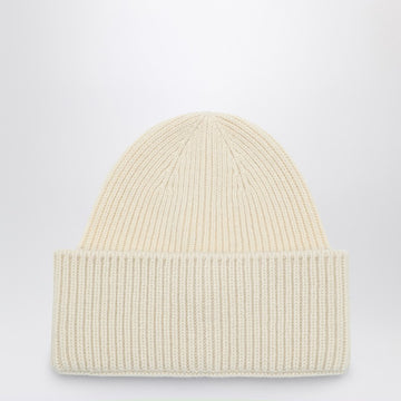 Destin White wool and cashmere beanie