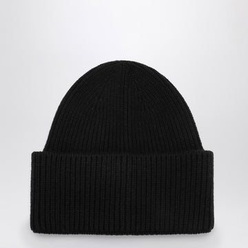 Destin Black cashmere blend beanie