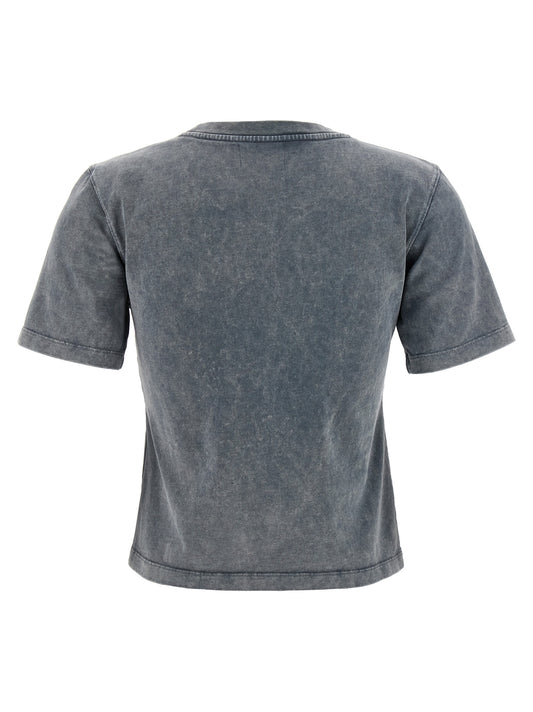 Ganni Grey Washed Heart T-shirt