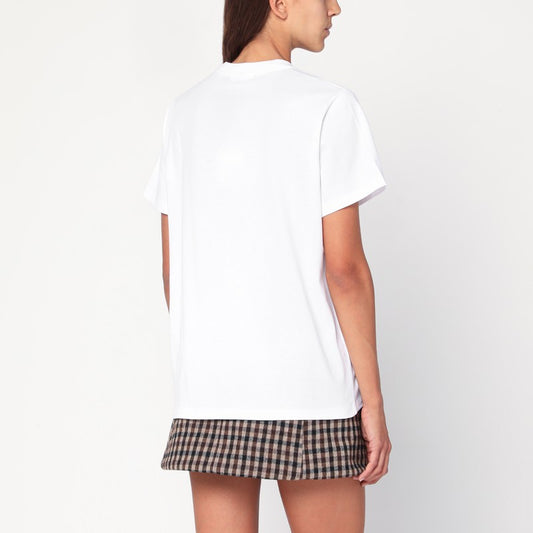 GANNI White Kitty T-shirt