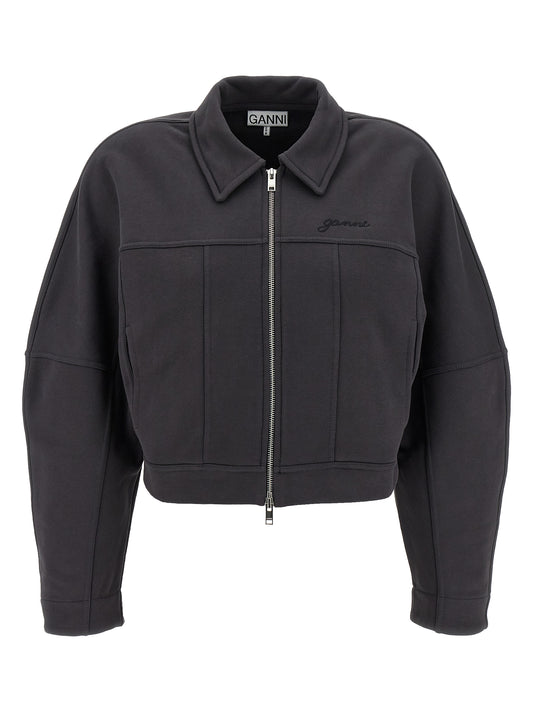 Ganni Heavy Terry Jersey Bomber Jacket