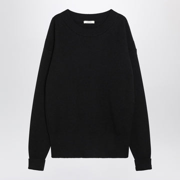 LEMAIRE Black ribbed wool sweater