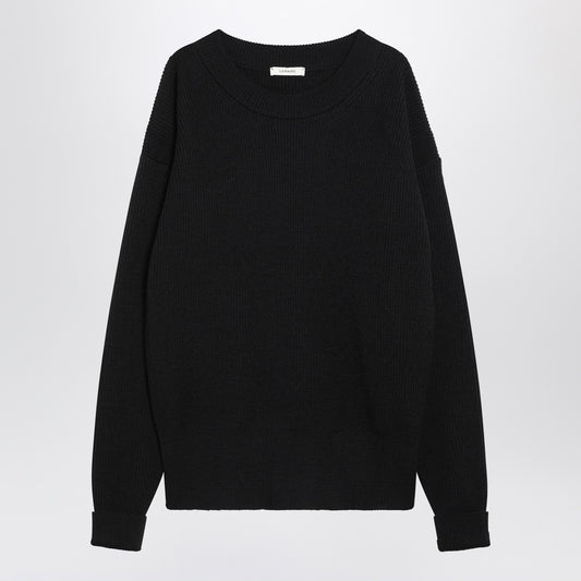 LEMAIRE Black ribbed wool sweater