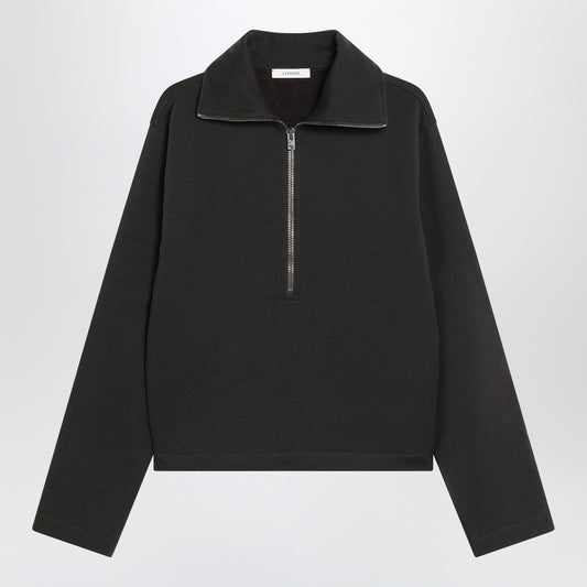 LEMAIRE Brown wool-blend zip sweater
