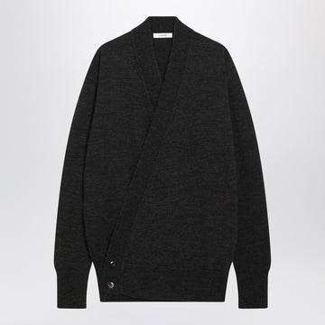 LEMAIRE Brown alpaca wrap cardigan