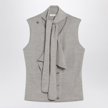 LEMAIRE Taupe wool blend waistcoat