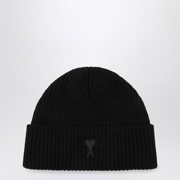 Ami Paris Ami de Coeur black wool hat