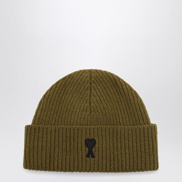 Ami Paris Ami de Coeur bronze wool hat