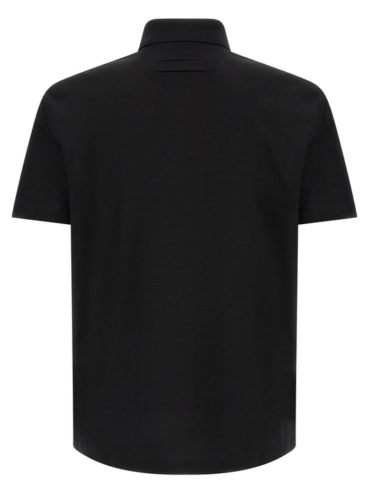 Zegna Piqué Cotton Polo Shirt