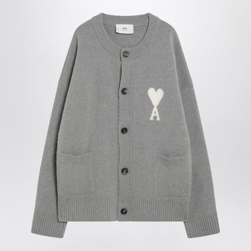 Ami Paris Grey wool cardigan Ami De Coeur