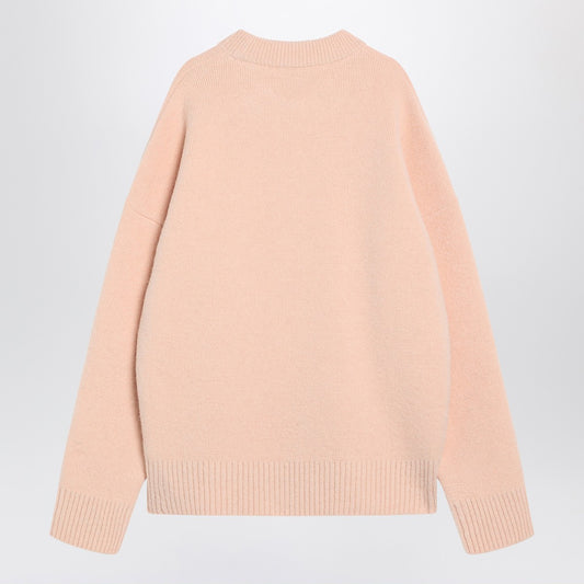 Ami Paris Powder pink wool blend sweater Ami De Coeur