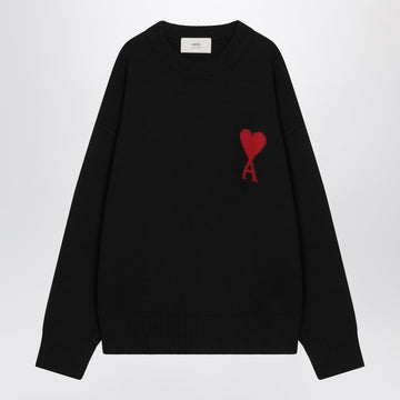 Ami Paris Black wool sweater Ami De Coeur