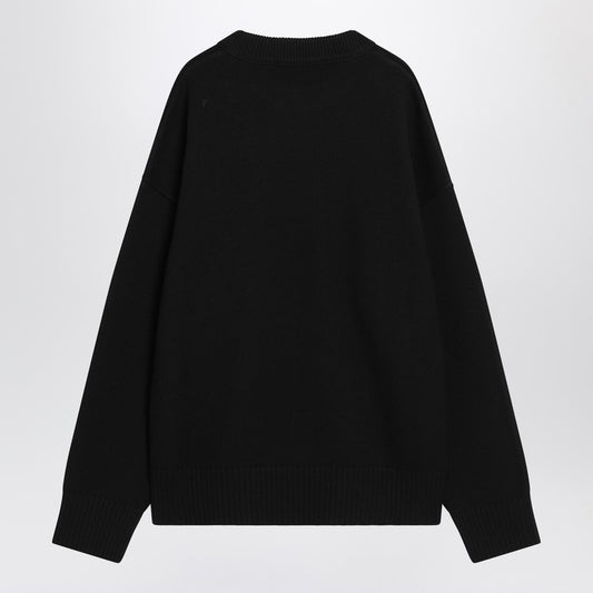 Ami Paris Black wool sweater Ami De Coeur