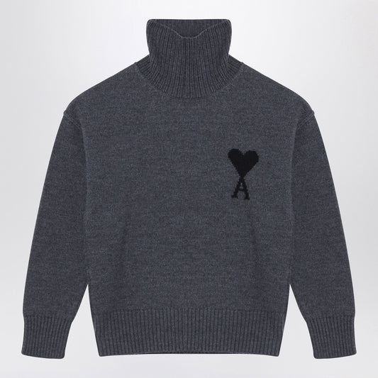 Ami Paris Turtleneck sweater Ami De Coeur grey