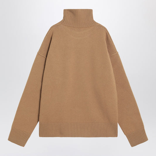 Ami Paris Camel Ami De Coeur turtleneck sweater