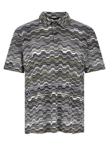 Missoni Irregular Zigzag Polo Shirt
