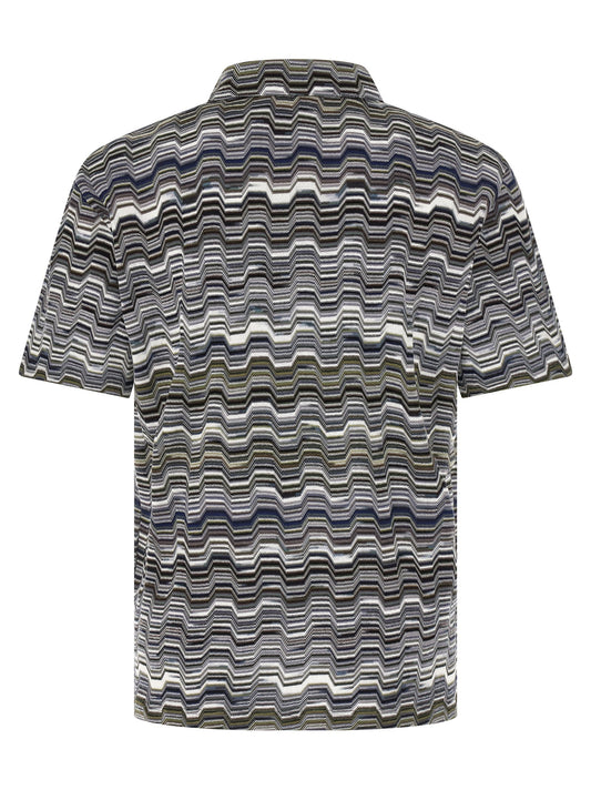 Missoni Irregular Zigzag Polo Shirt