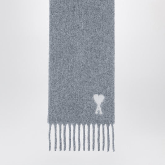 Ami Paris Grey Ami de Coeur scarf