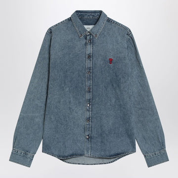 Ami Paris Ami De Coeur shirt in denim