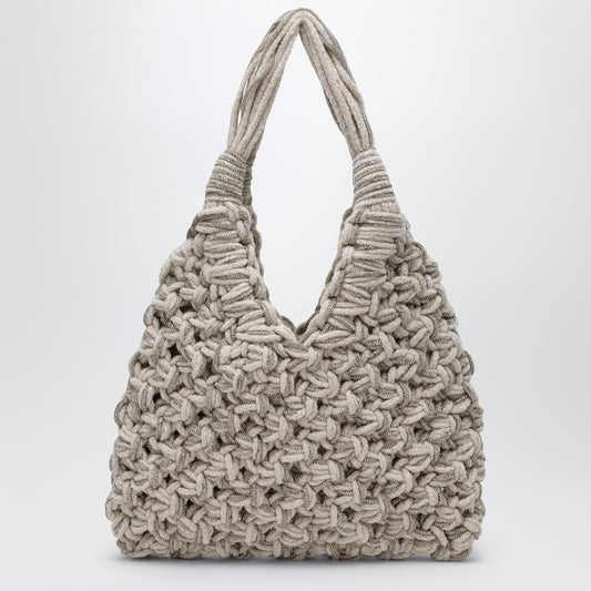 Hibourama Vannifique Crystal Bag in Ivory Velvet