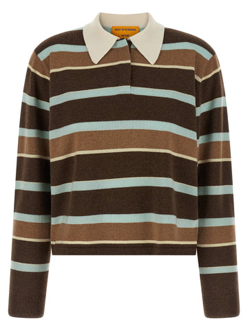 Guest In Residence Cropped Stripe Rugby Sweater