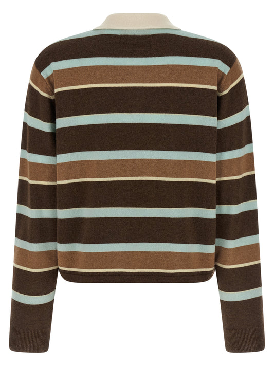 Guest In Residence Cropped Stripe Rugby Sweater