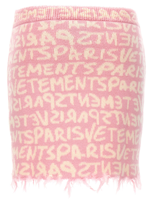 Vetements Graffiti Monogram Skirt