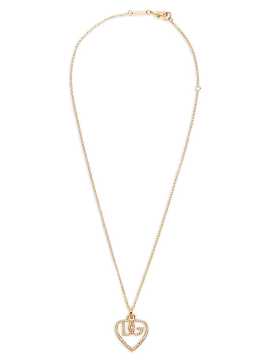 Dolce & Gabbana Strass Logo Necklace