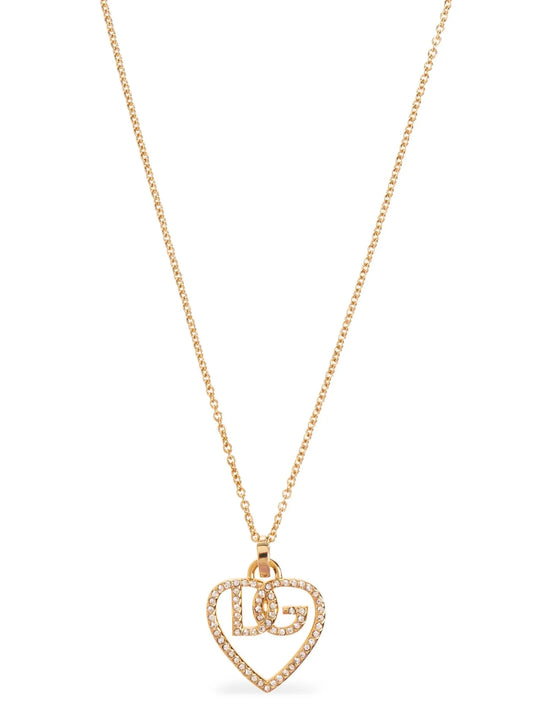 Dolce & Gabbana Strass Logo Necklace